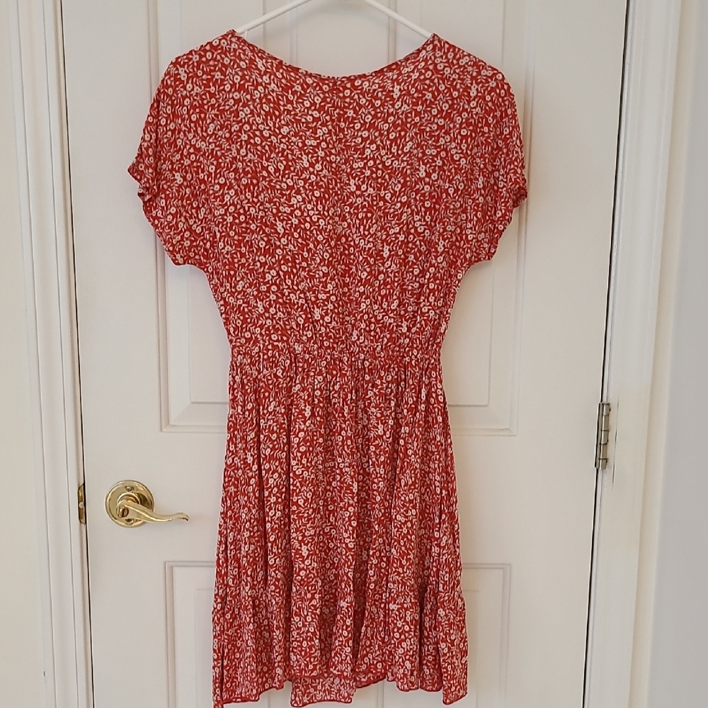 Floral Red Dress